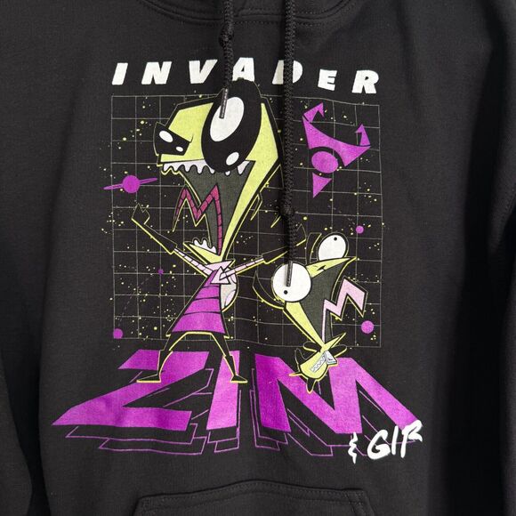 Invader Zim Hoodie Womens XS GIR Destroy You Graphic Pullover Retro Y2K 2000s - Picture 2 of 9